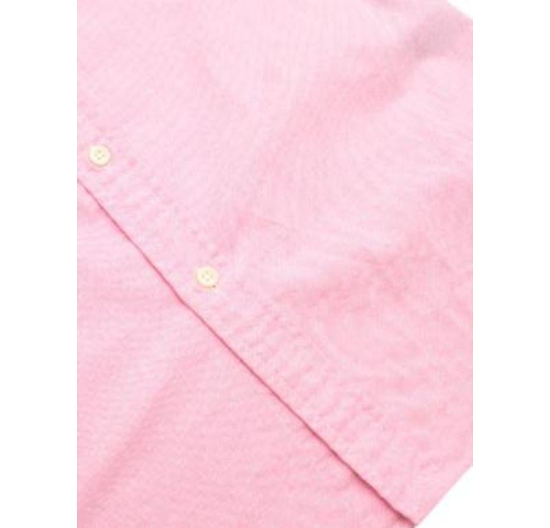 Ralph Lauren Custom Fit Pink Cotton Oxford Shirt For Sale 2