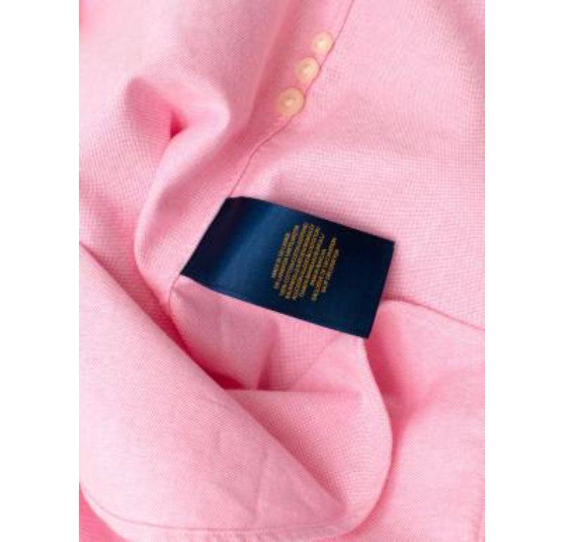 Ralph Lauren Custom Fit Pink Cotton Oxford Shirt For Sale 3