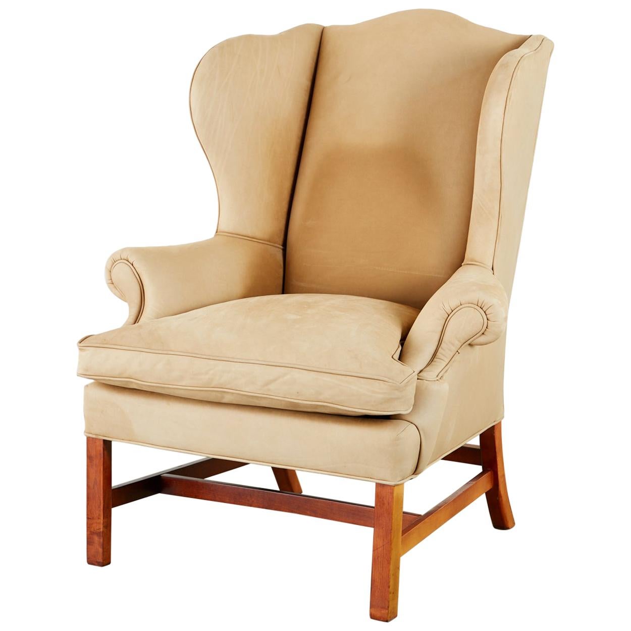 Ralph Lauren Devonshire Cigar Leather Wingback Chair