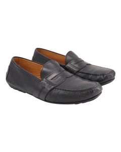 Ralph Lauren Driving Shoes in Black Leather
