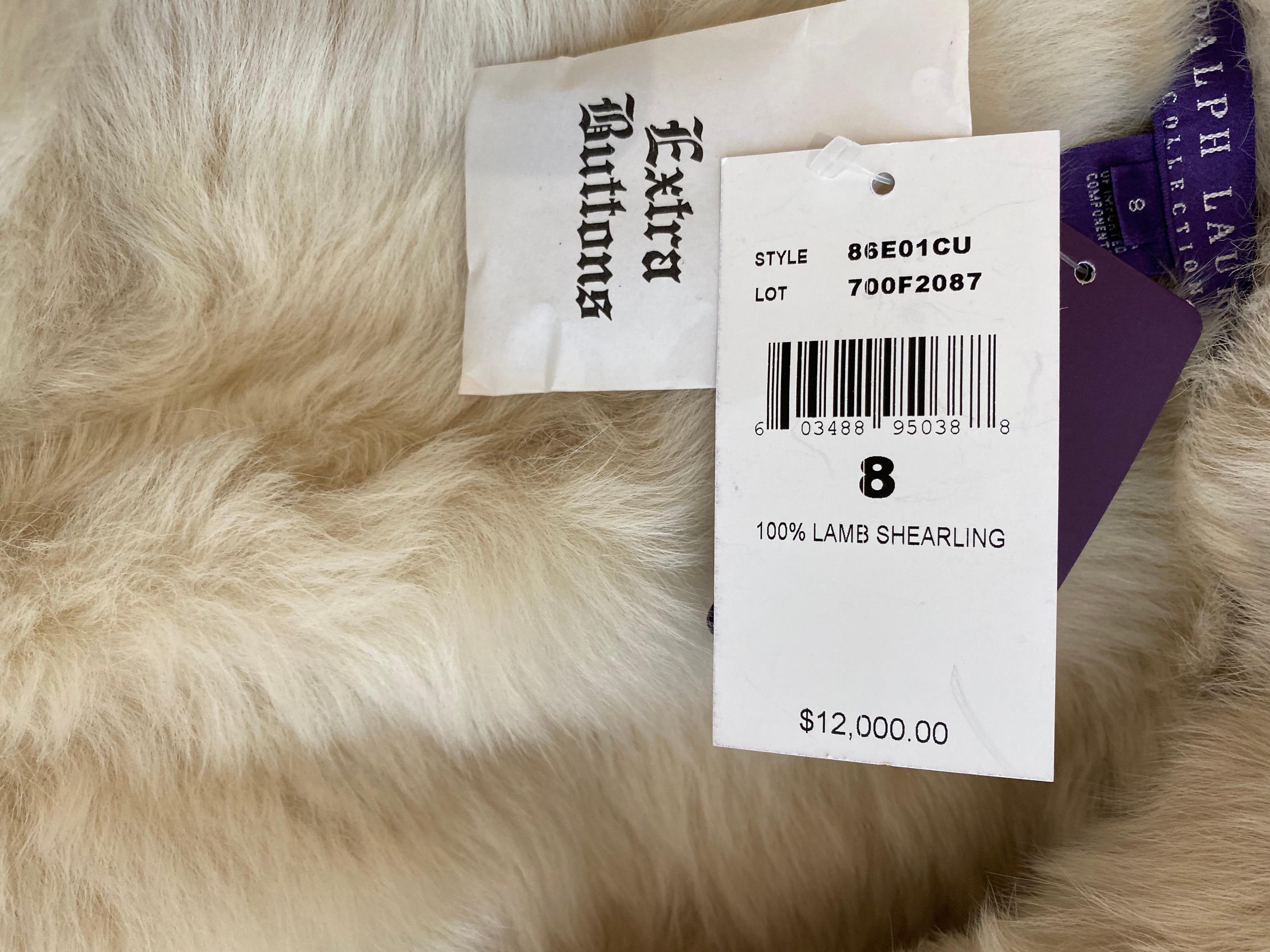 Ralph Lauren Embroidered Suede Shearling Coat with Hood 1