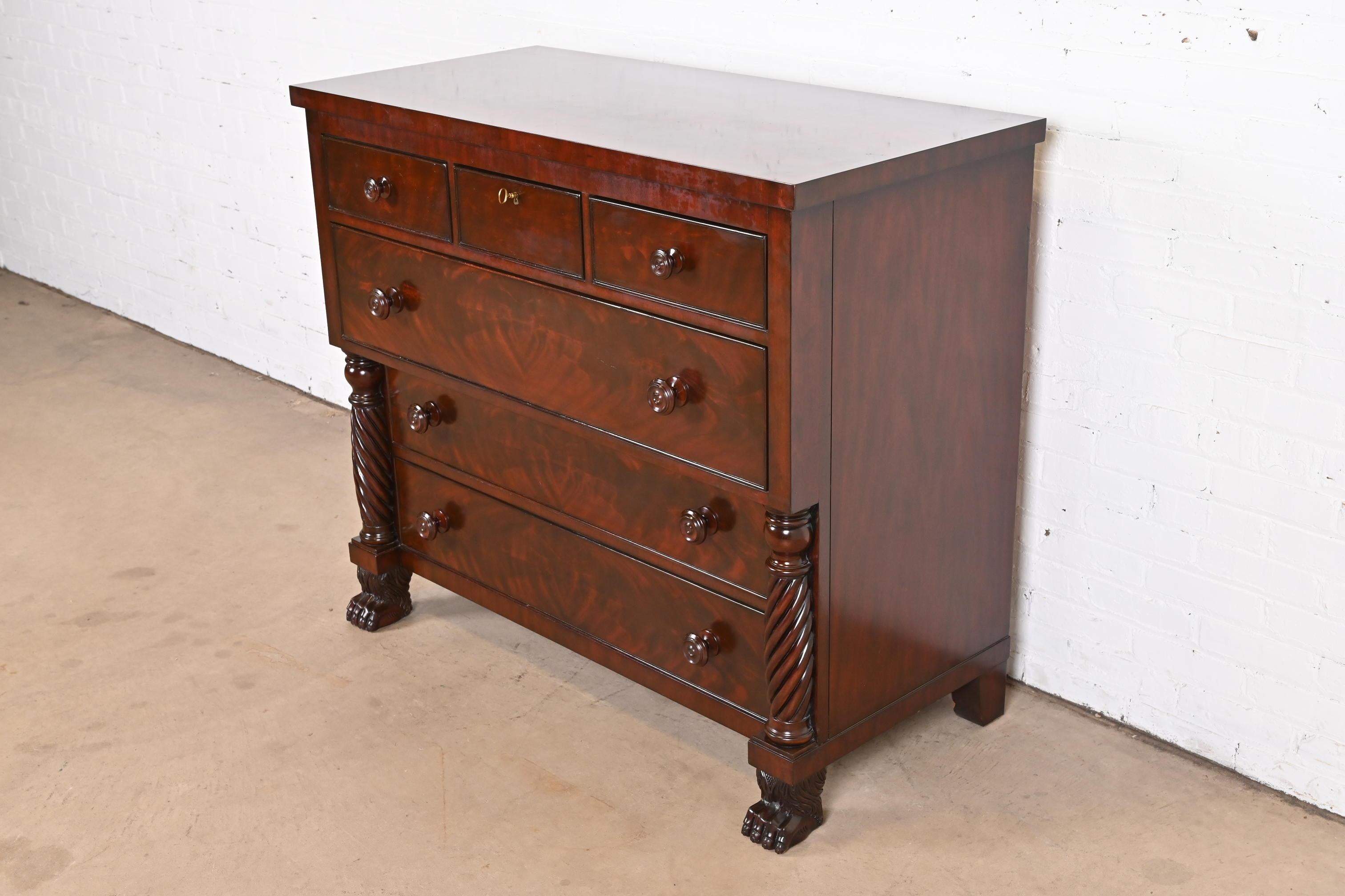 American Empire Ralph Lauren Empire Flame Mahogany Chest of Drawers