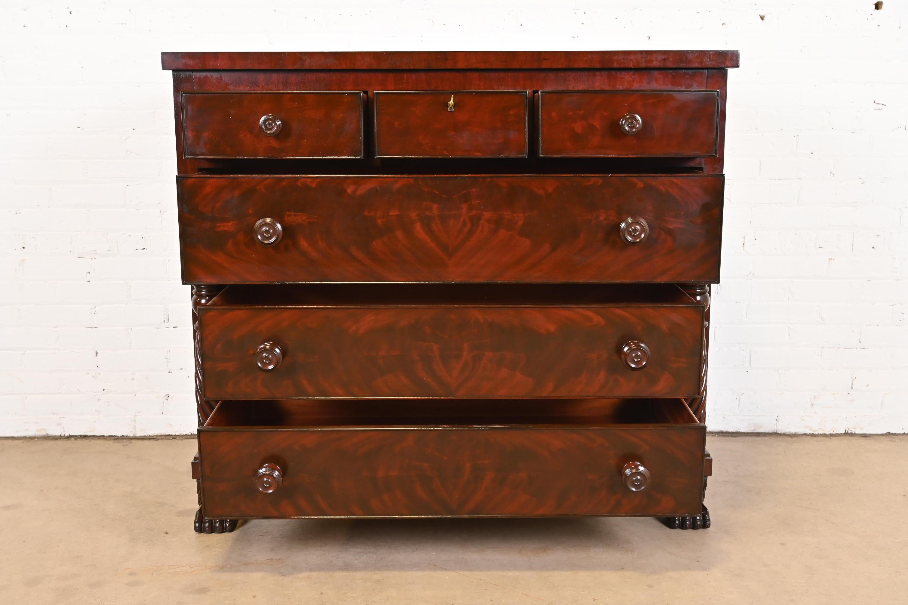 Ralph Lauren Empire Flame Mahogany Chest of Drawers In Good Condition In South Bend, IN