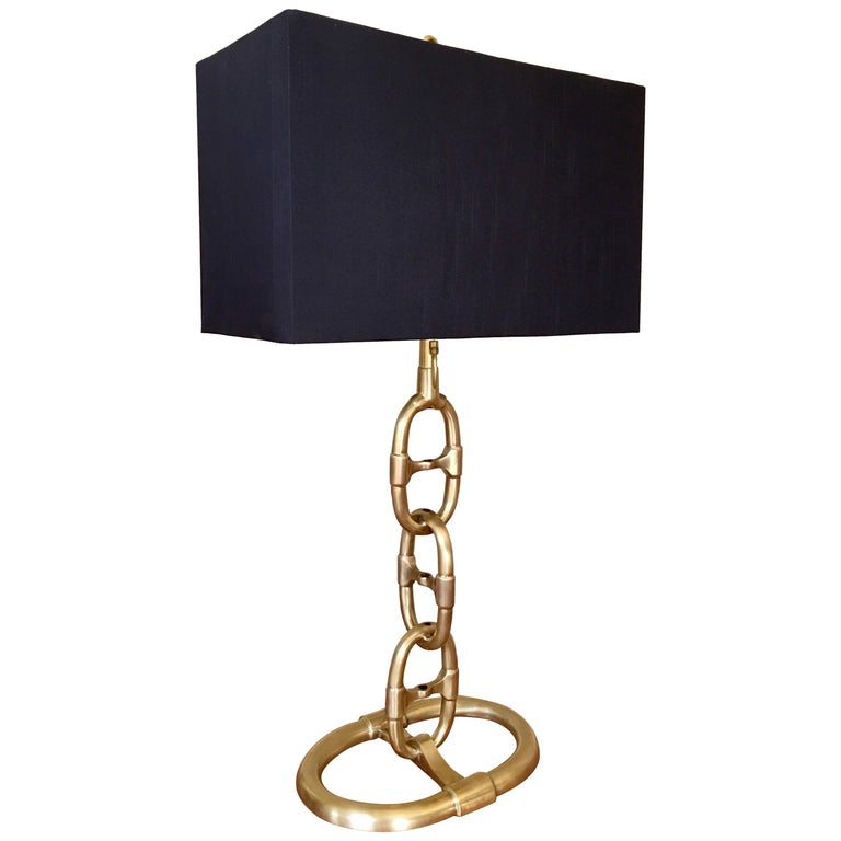 Ralph Lauren Equestrian Chain Link Brass Table Lamp at 1stDibs ralph lauren lamps