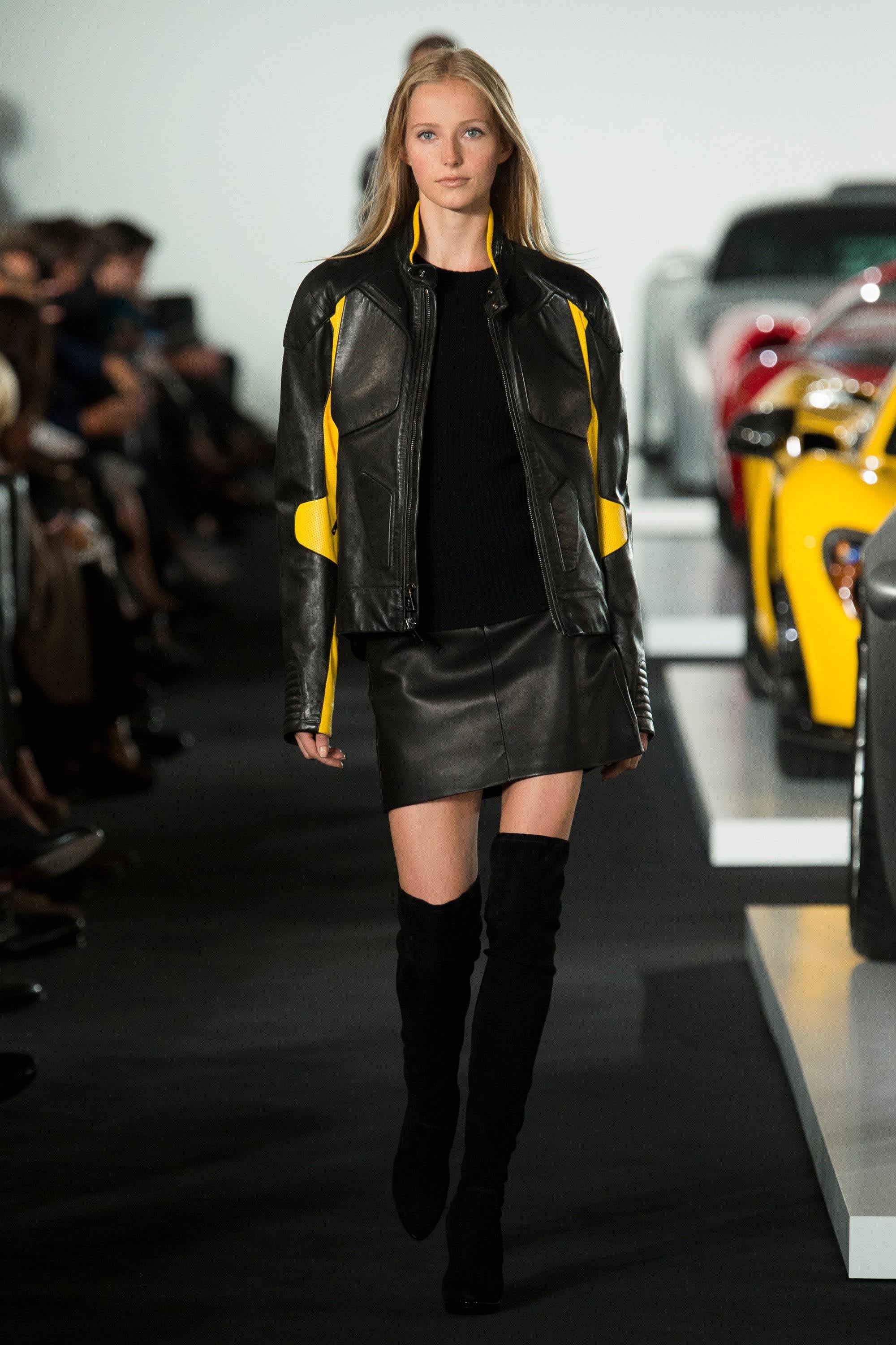 Ralph Lauren F/W 2017 off white leather biker jacket For Sale 3
