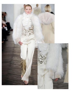 Ralph Lauren Fall 2009 Runway Collection Silver Metallic Silk Vest