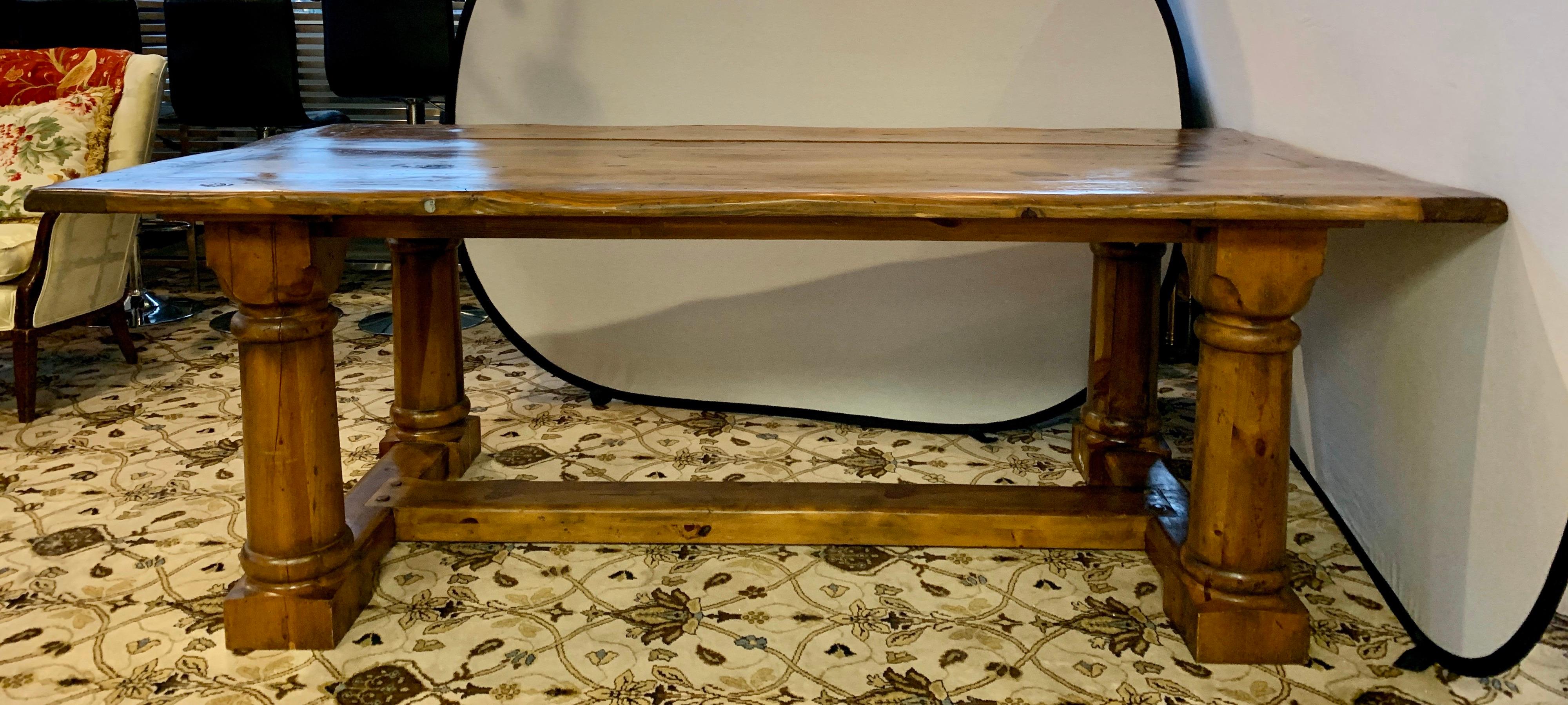 Ralph Lauren Farm House Beach House Trestle Table Dining Room Kitchen In Good Condition In West Hartford, CT