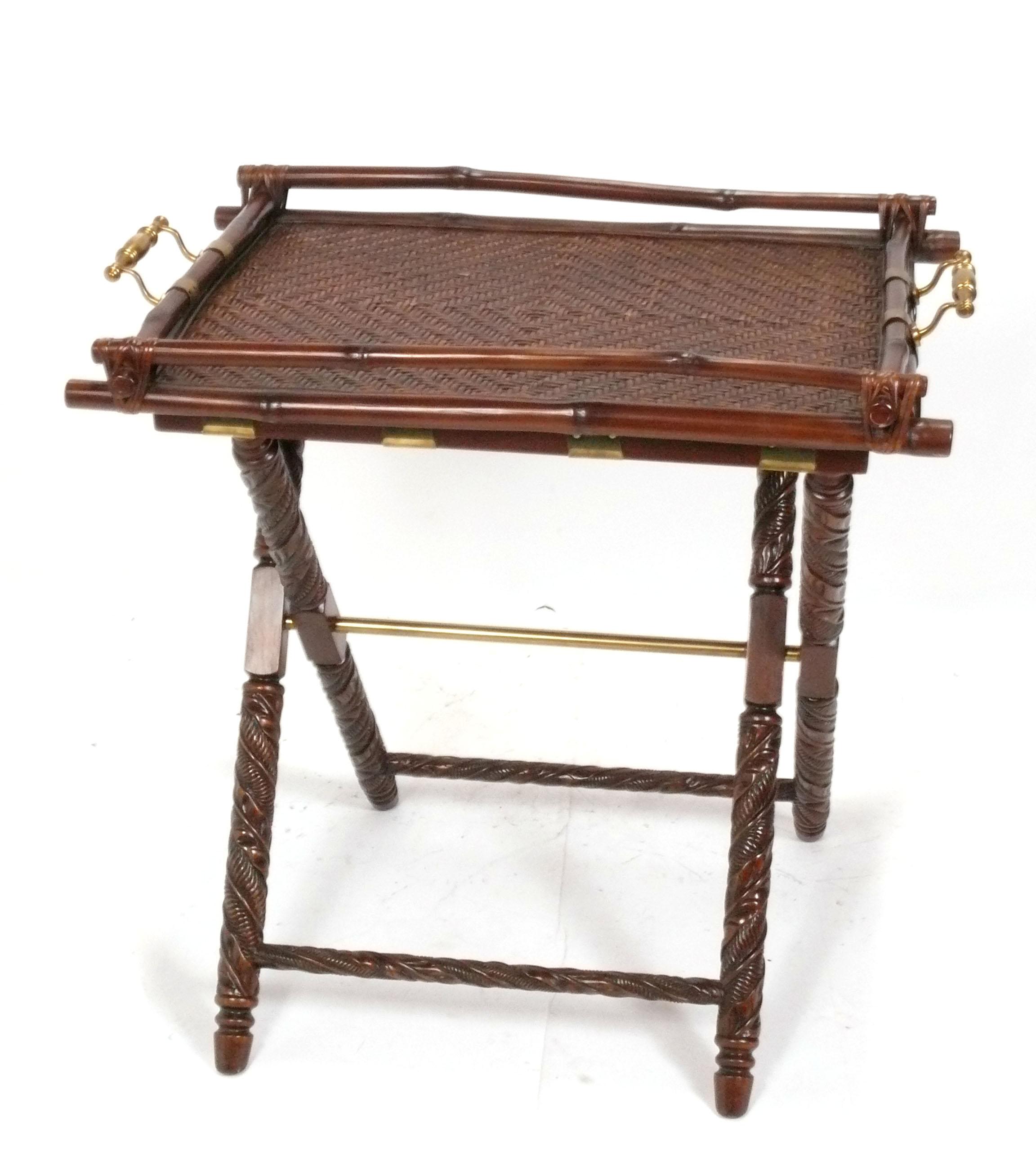 Hollywood Regency Ralph Lauren Faux Bamboo Tray Table or Bar