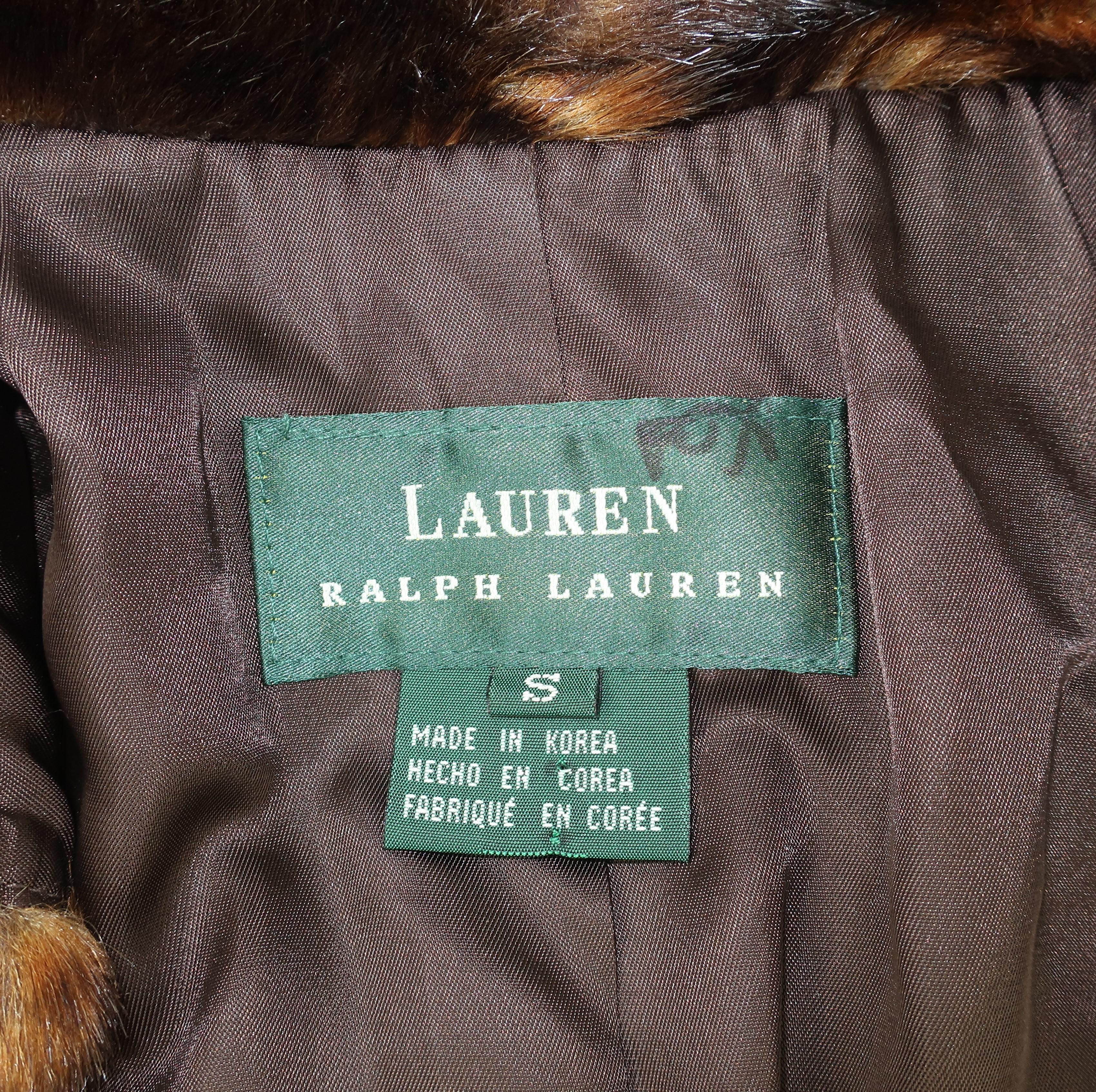 Ralph Lauren Faux Fur Waistcoat Vest 1