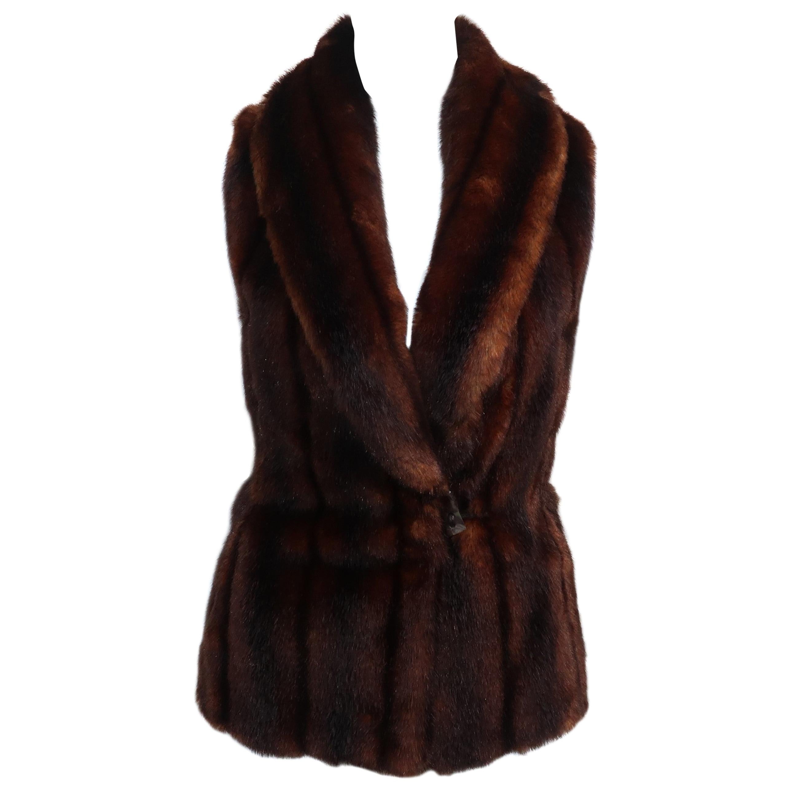 Ralph Lauren Faux Fur Waistcoat Vest