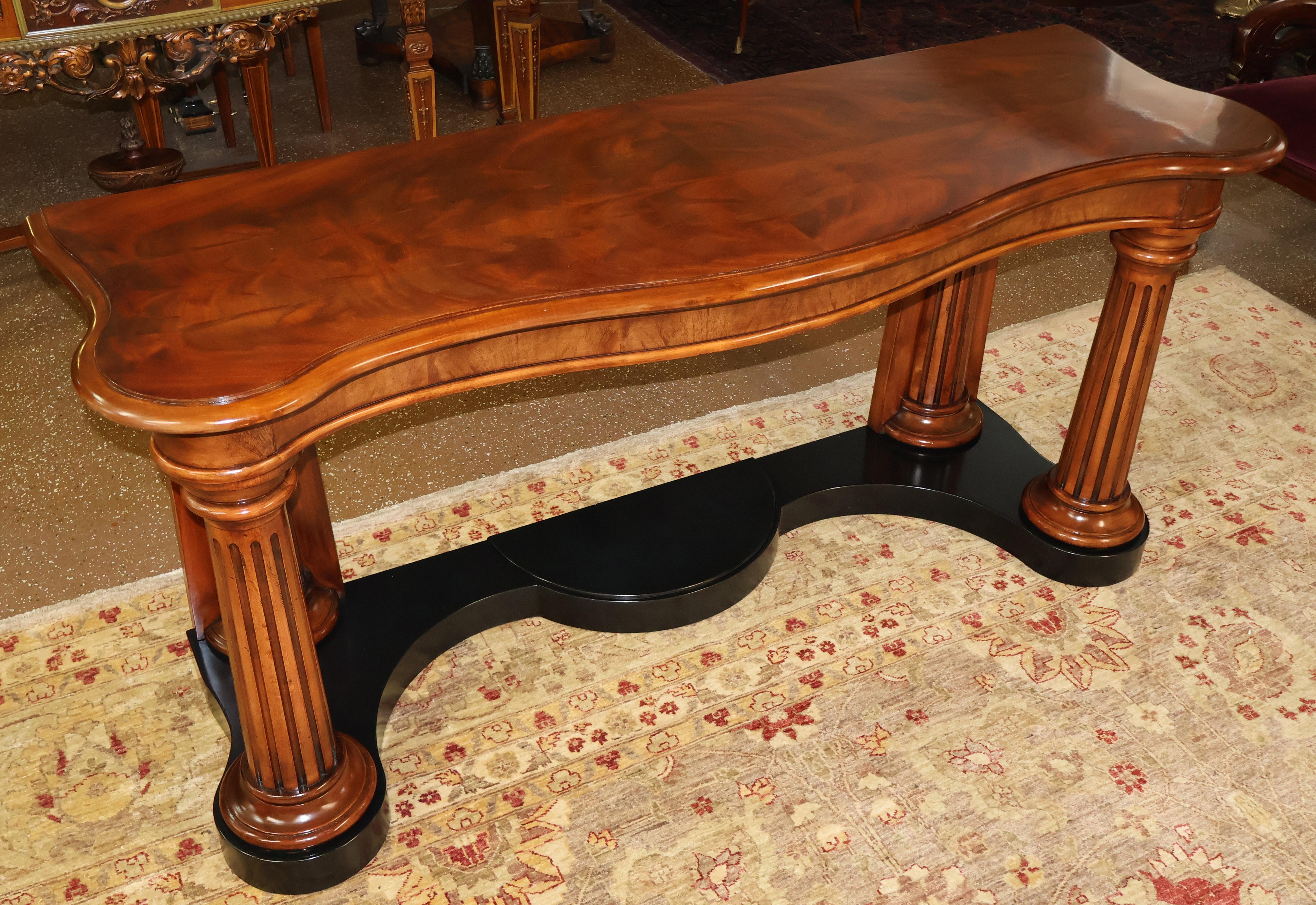 American Ralph Lauren Flame Mahogany Neoclassical Server Buffet Sideboard Console Table For Sale