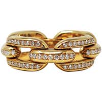 Ralph Lauren Diamond Gold Chunky Chain Ring at 1stDibs | ralph lauren ...