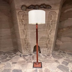 Ralph Lauren Floor Lamp Wrapped Leather Chrome