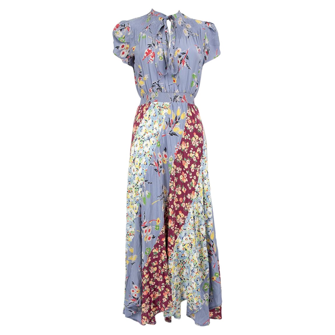 Ralph Lauren Floral Print Panelled Midi Dress Size S