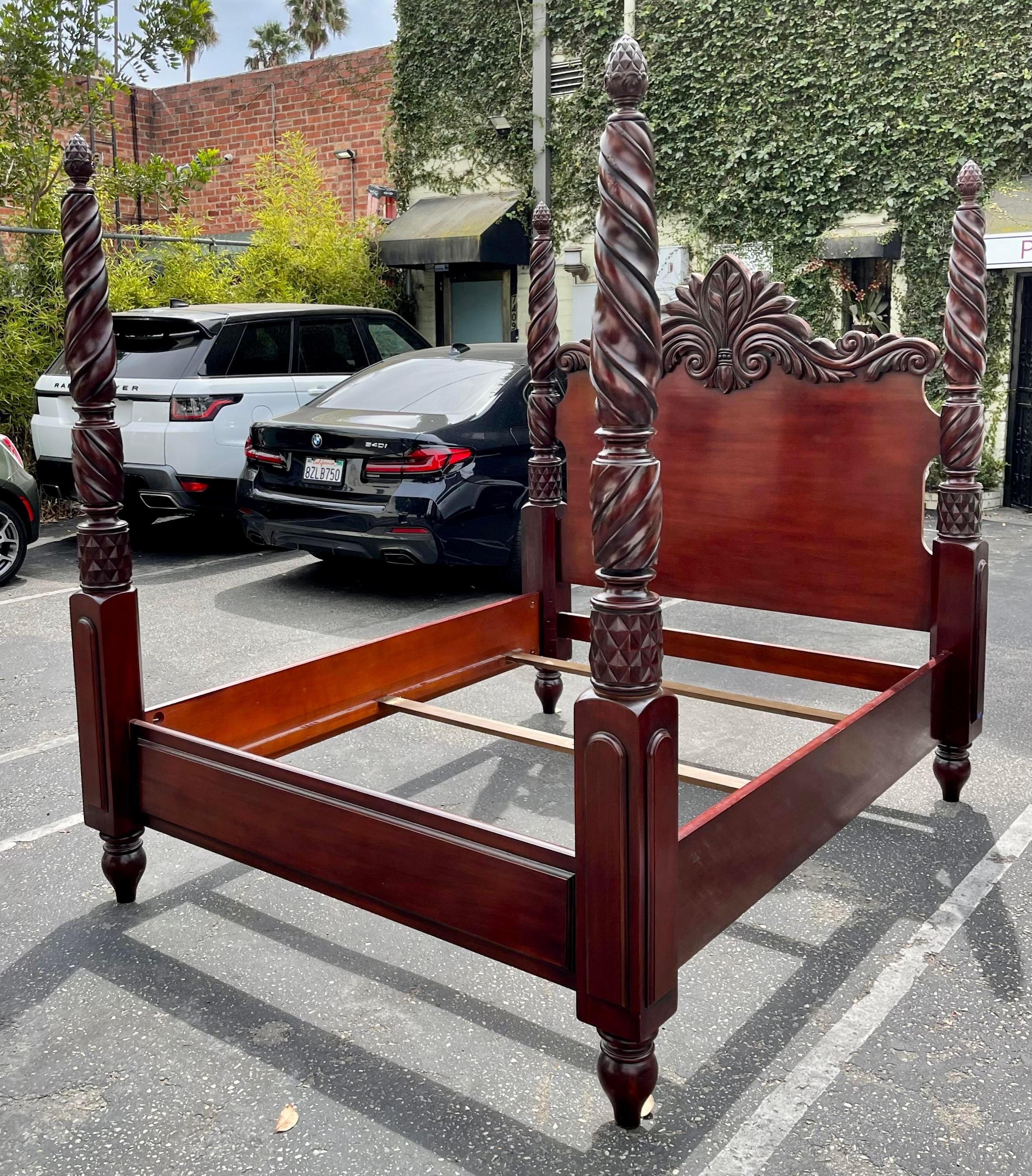 mahogany four poster bed