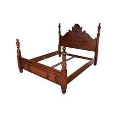 Ralph Lauren French Empire Carved Mahogany King Size Poster Bed