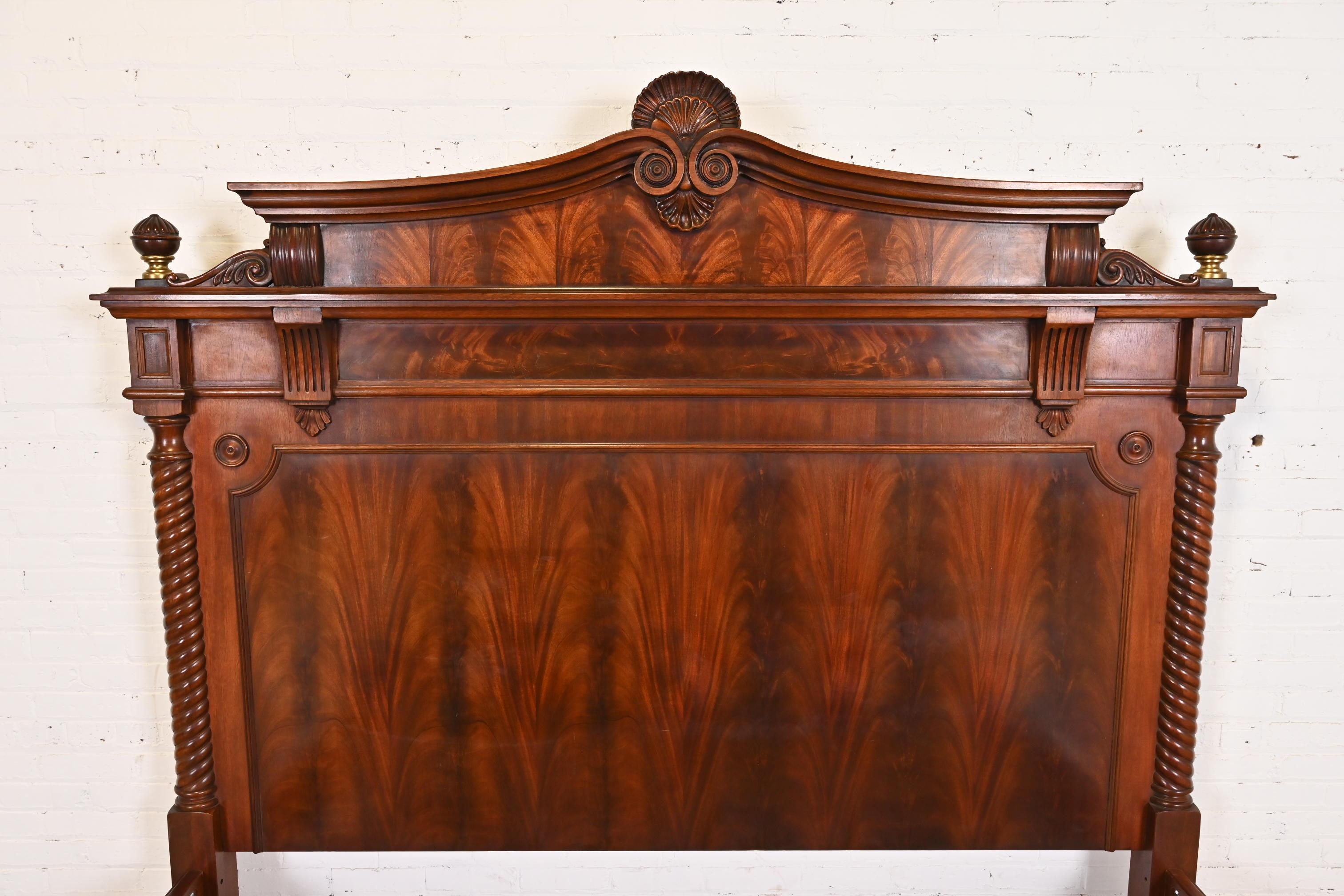 Ralph Lauren French Empire Flame Mahogany King Size Bed 5