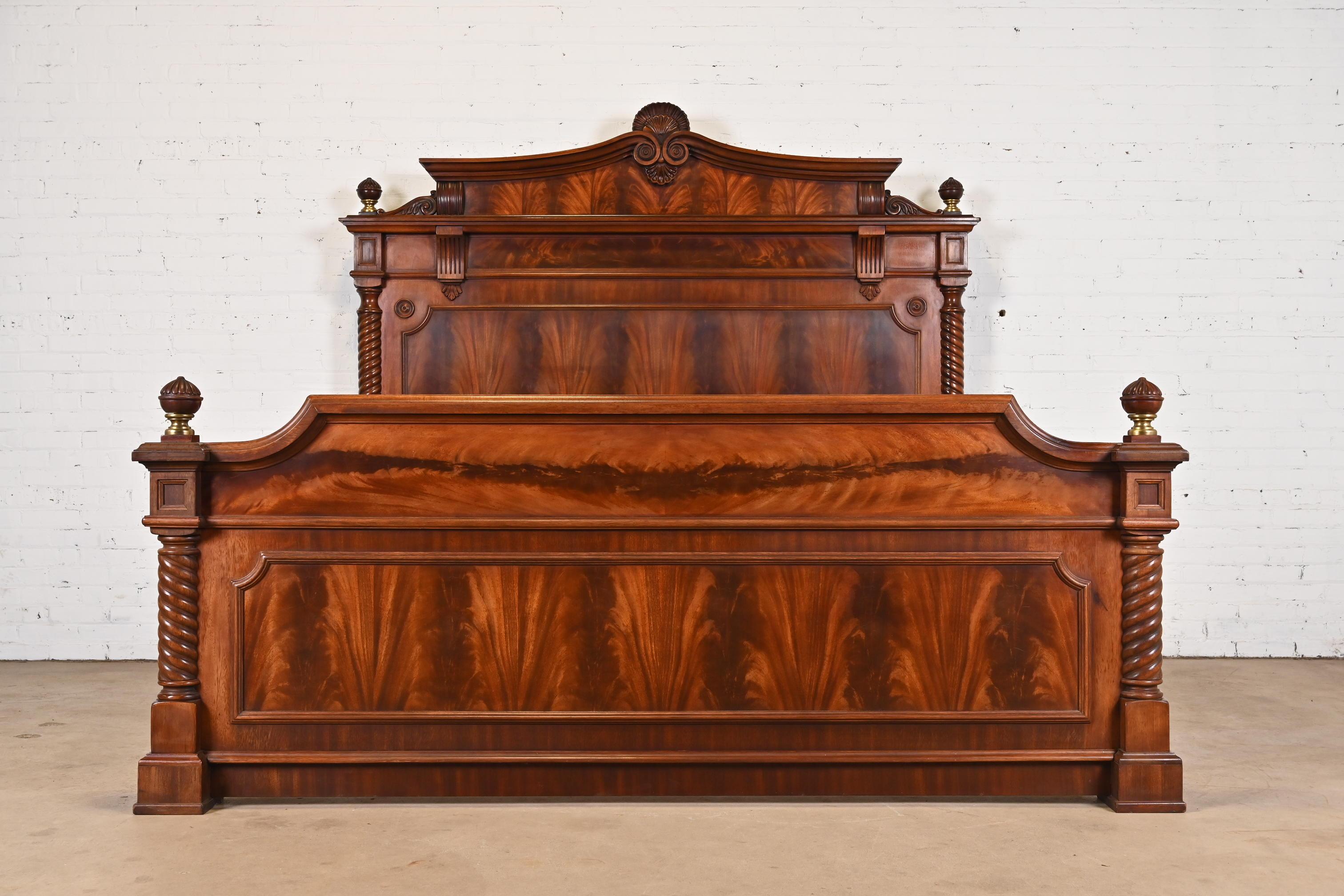 American Ralph Lauren French Empire Flame Mahogany King Size Bed