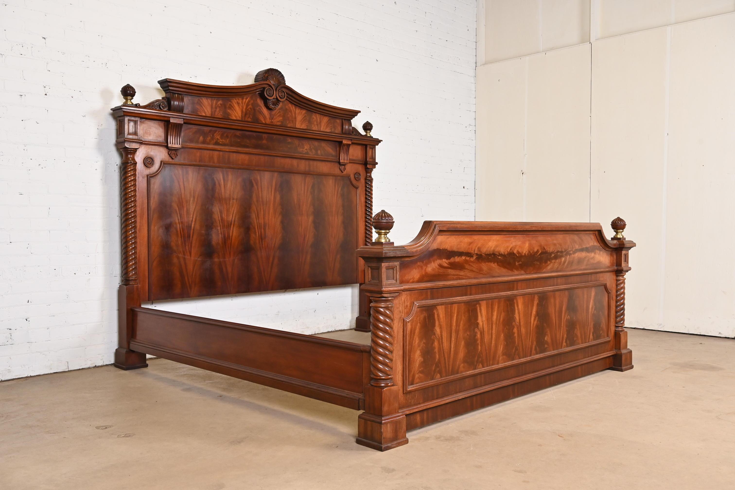 Ralph Lauren French Empire Flame Mahogany King Size Bed 1