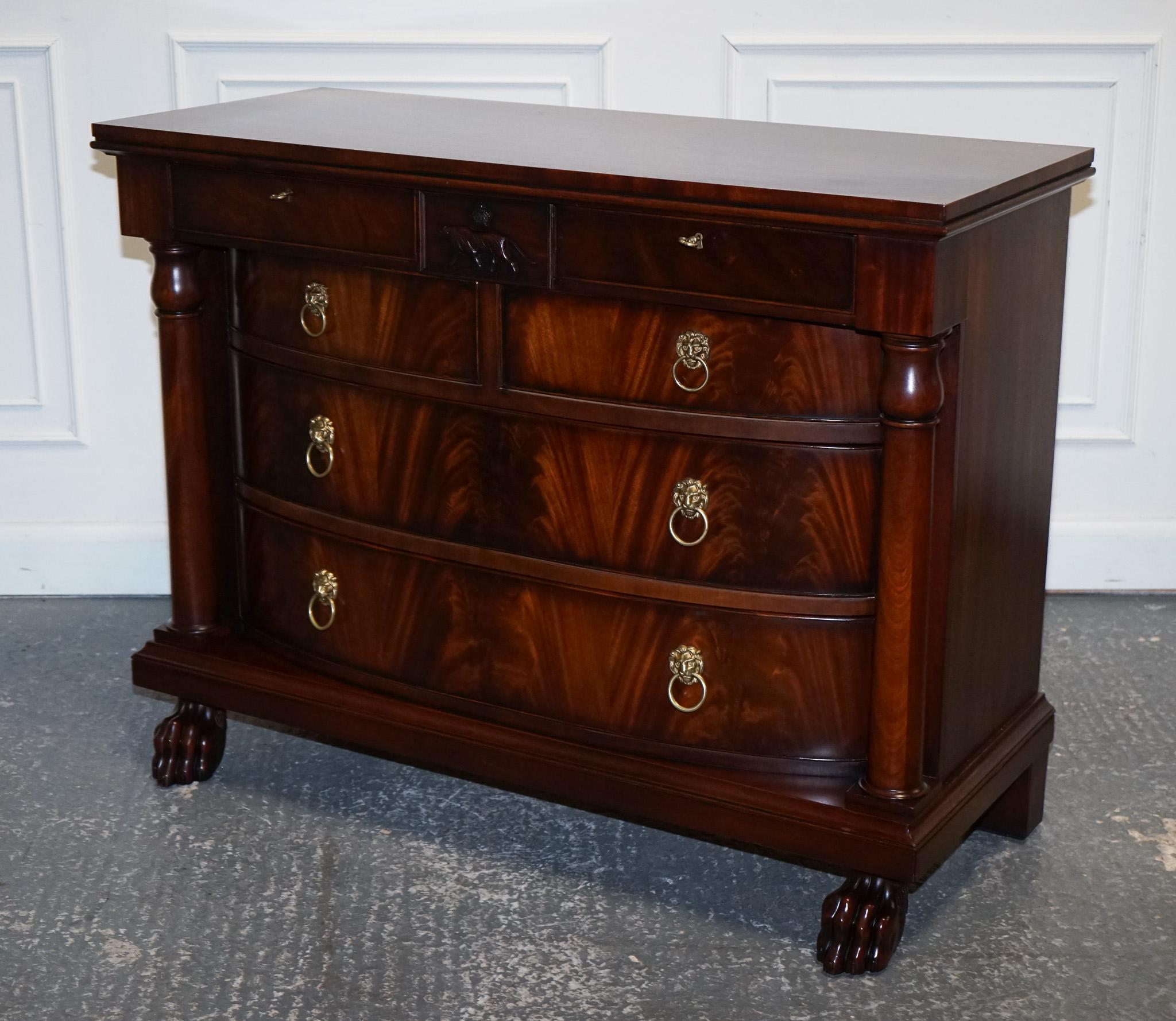 
Antiques of London

We are delighted to offer for sale this Exquisite French Empire-style Chest of Drawers

This Ralph Lauren chest of drawers embodies the grandeur and sophistication of the French Empire style, reimagined with the designer's