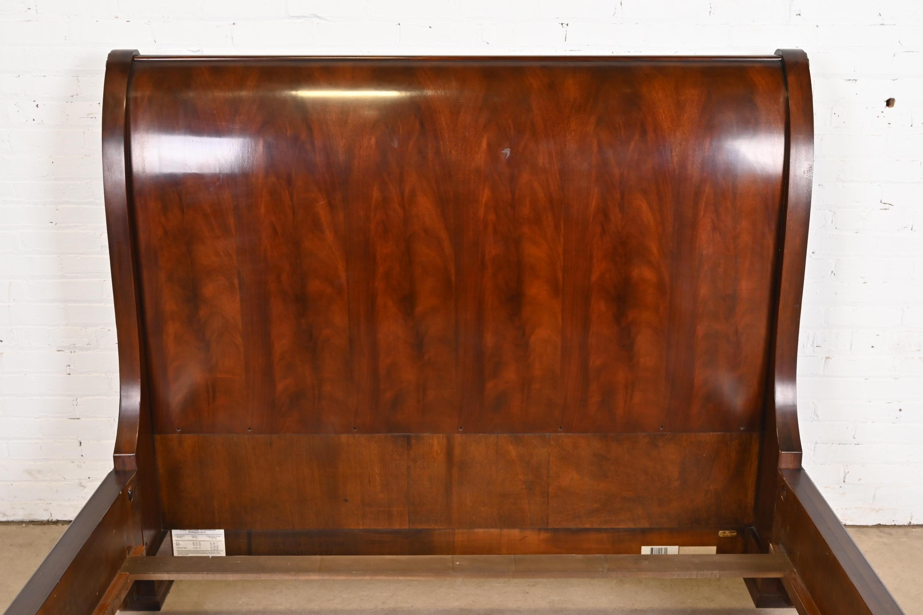 Ralph Lauren French Provincial Louis Philippe Mahogany Queen Size Sleigh Bed 5