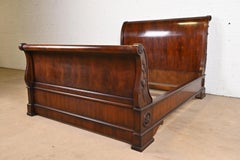 Ralph Lauren French Provincial Louis Philippe Mahogany Queen Size Sleigh Bed