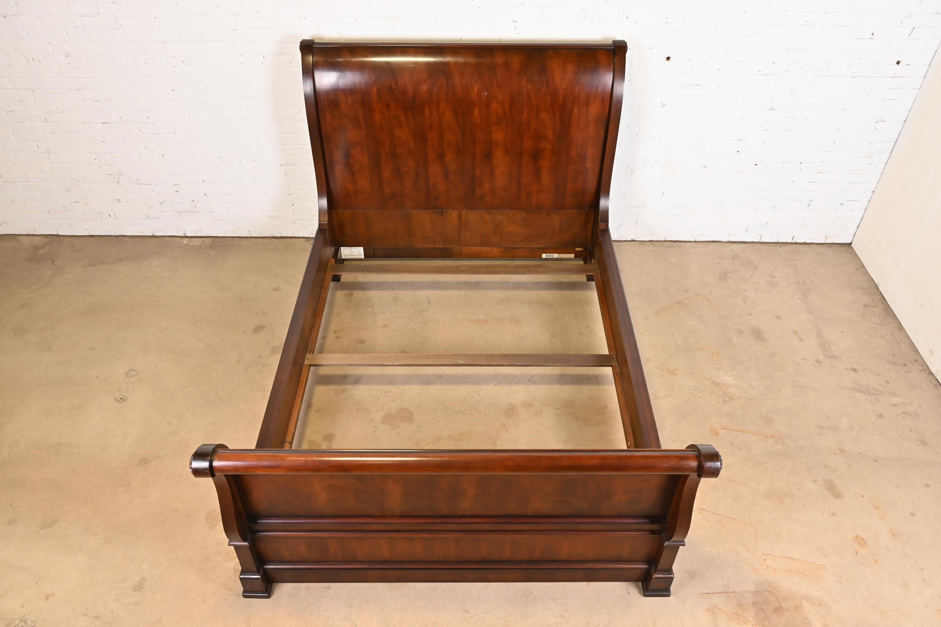 Ralph Lauren French Provincial Louis Philippe Mahogany Queen Size Sleigh Bed 3