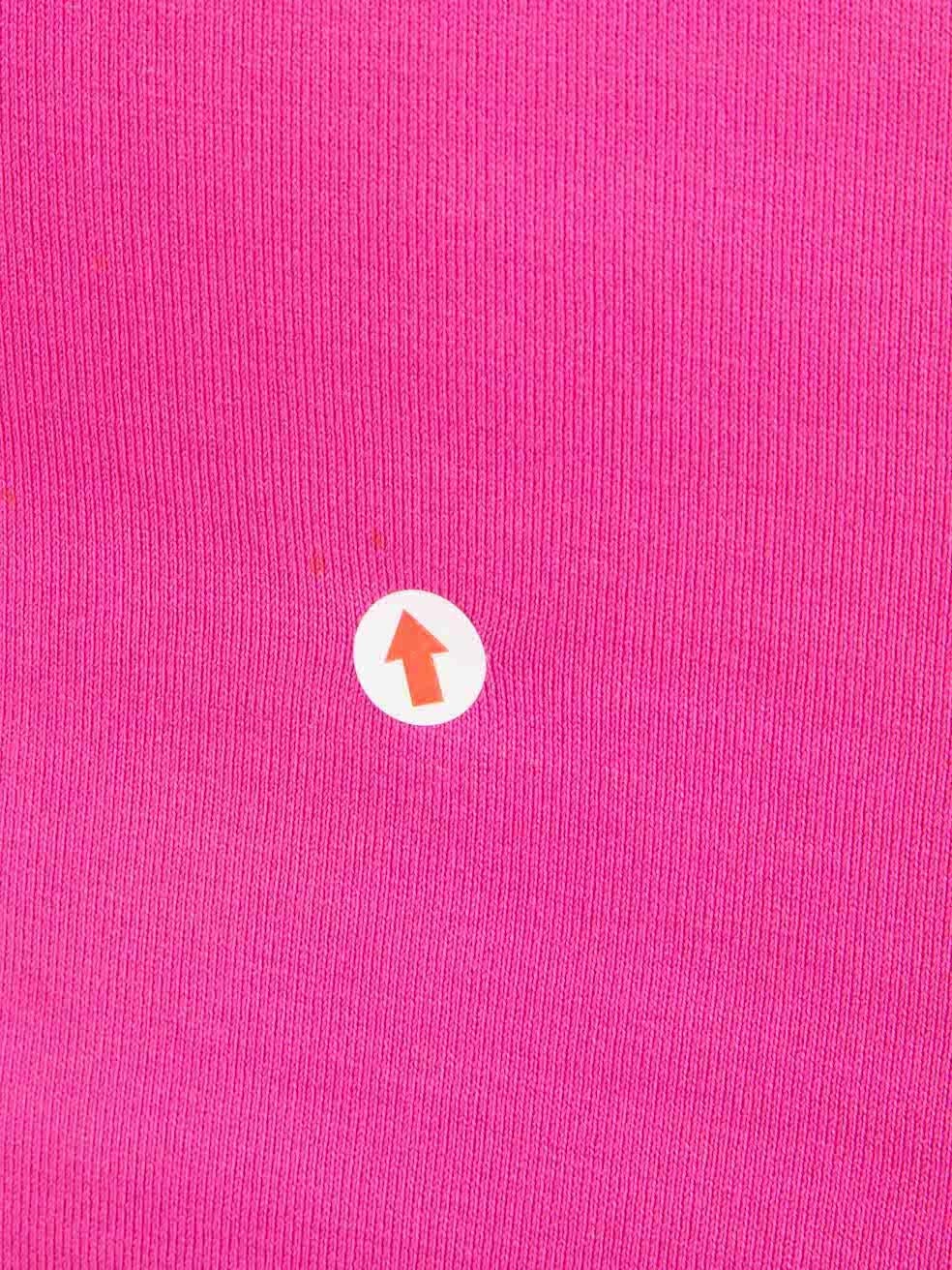 De las mujeres Ralph Lauren Mini Vestido Acanalado de Seda Fucsia Talla L en venta