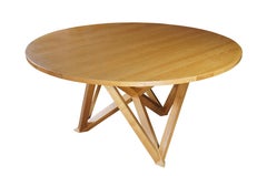 Ralph Lauren Geometric Modern Round Ash Lauren Studio Dining Breakfast Table 68"
