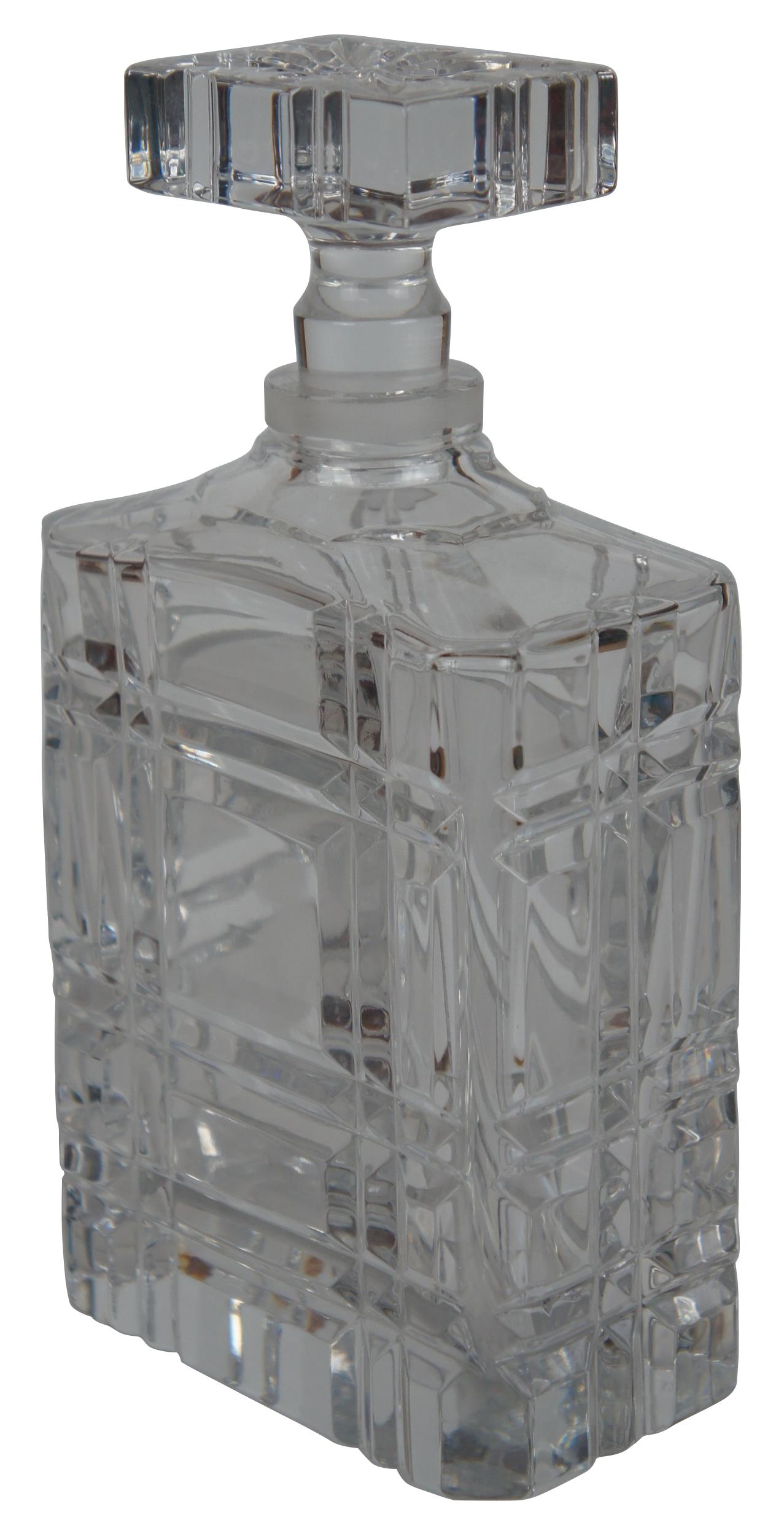 Ralph Lauren Glen Plaid Cut Crystal Decanter & Stopper.