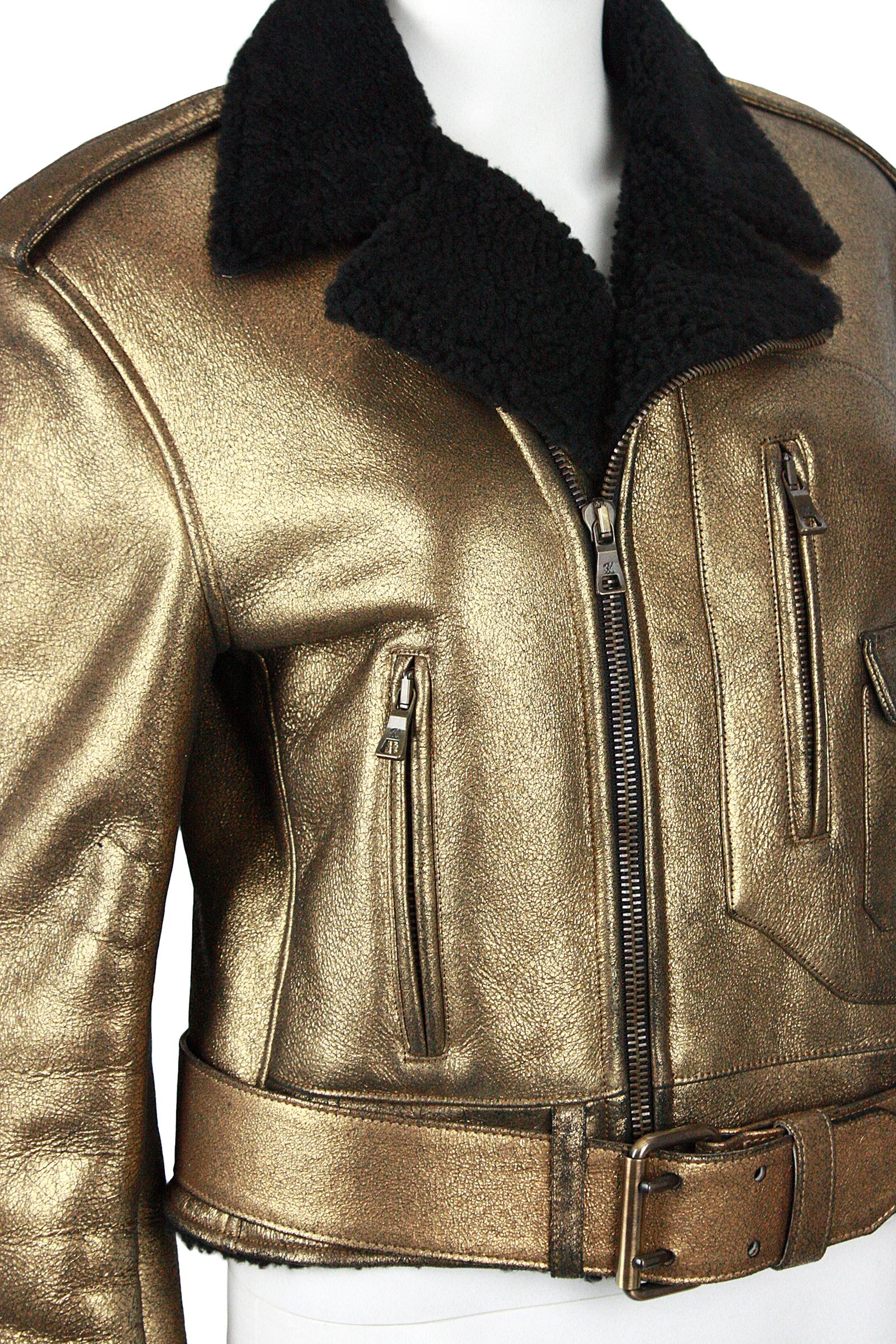ralph lauren shearling leather jacket