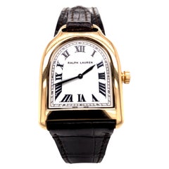 Ralph Lauren Gold Stirrup Watch