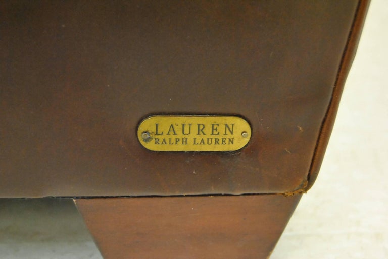 Ralph Lauren Graham Armchair in Distressed Brown Leather at 1stDibs