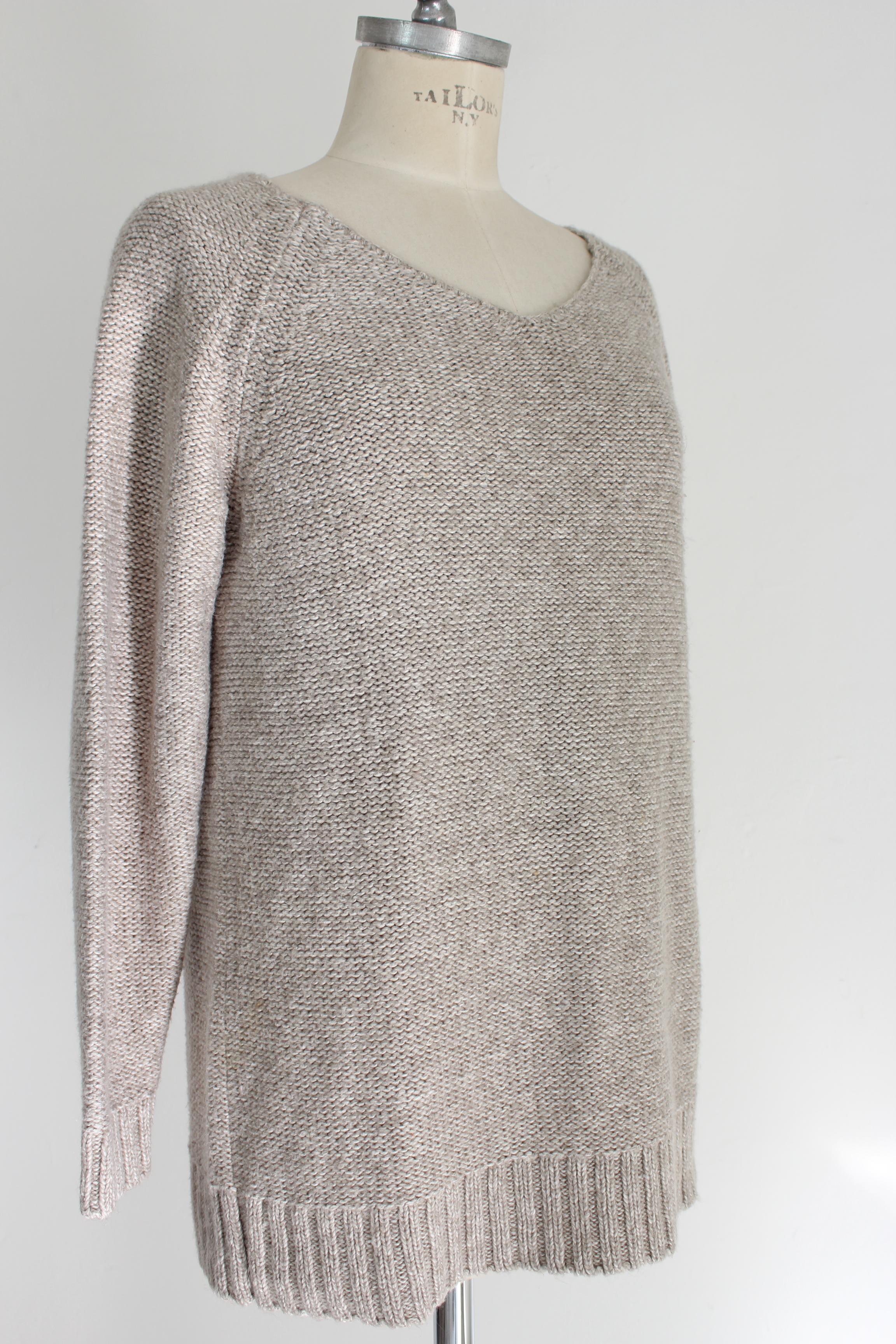 polo cable-knit v-neck sweater