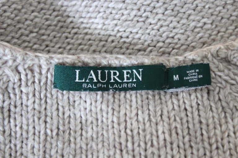 Ralph Lauren Gray Cotton Casual Sweater For Sale at 1stDibs