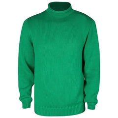 Ralph Lauren Green Cotton Chunky Knit Sweater L