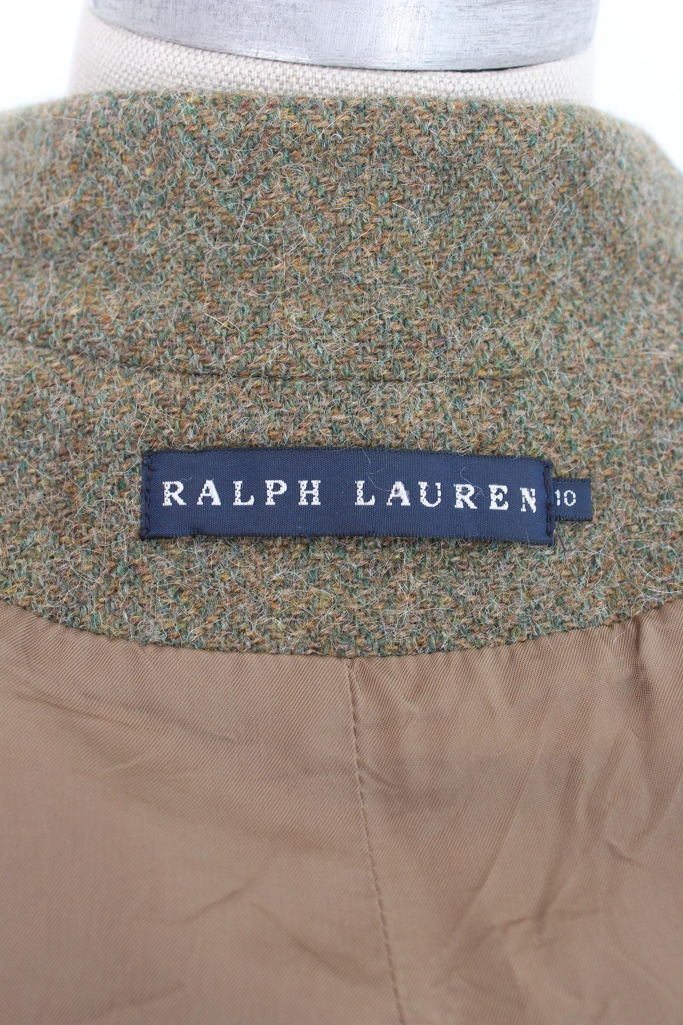 Ralph Lauren Green Lambswool Alpaca Fitted Jacket 1990s 3