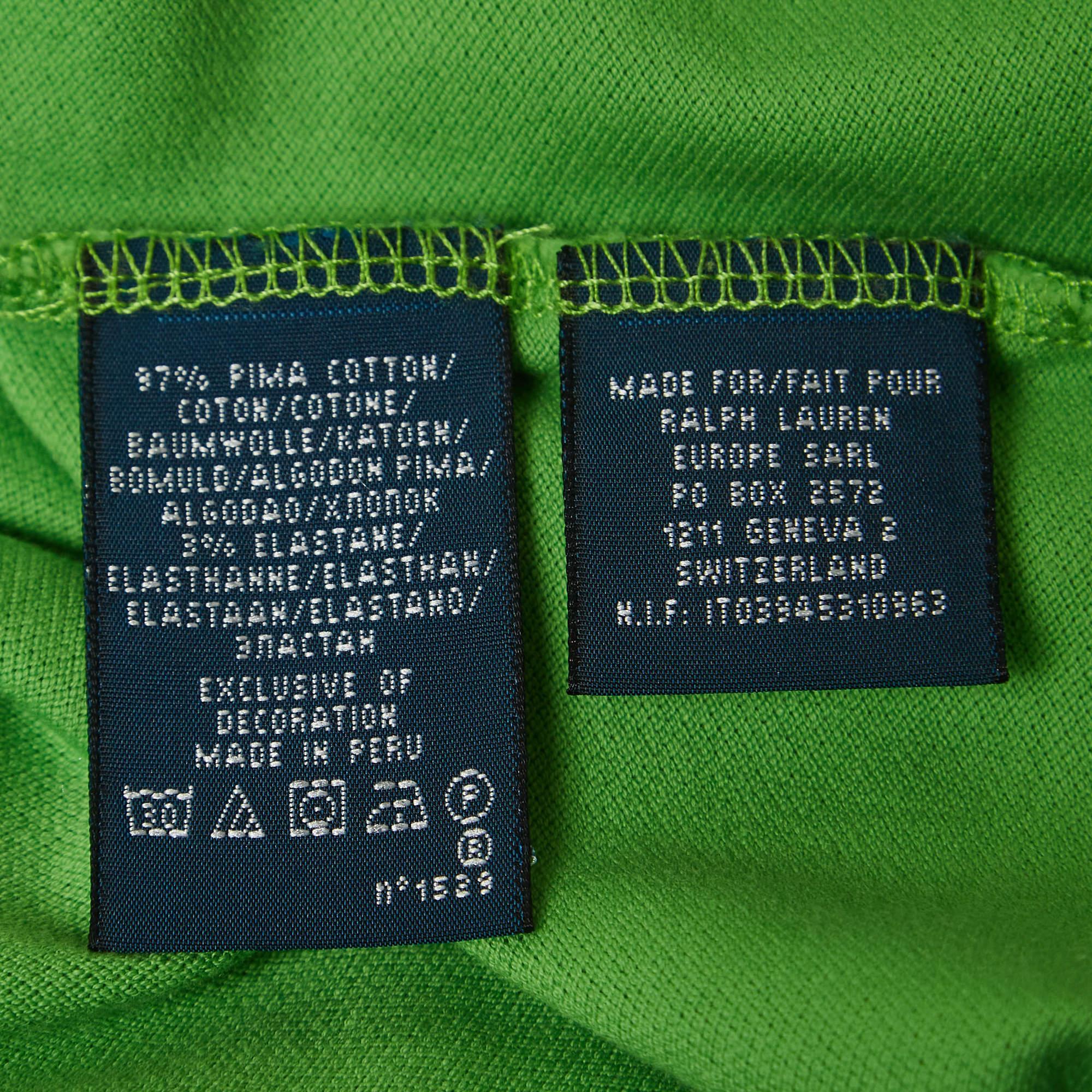 Polo Ralph Lauren Verde Logotipo Bordado Algodón The Skinny S 1