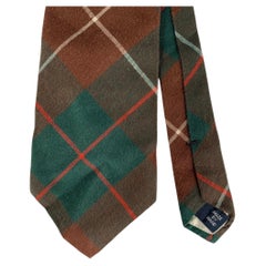 RALPH LAUREN Green Multi Color Plaid Cotton Tie