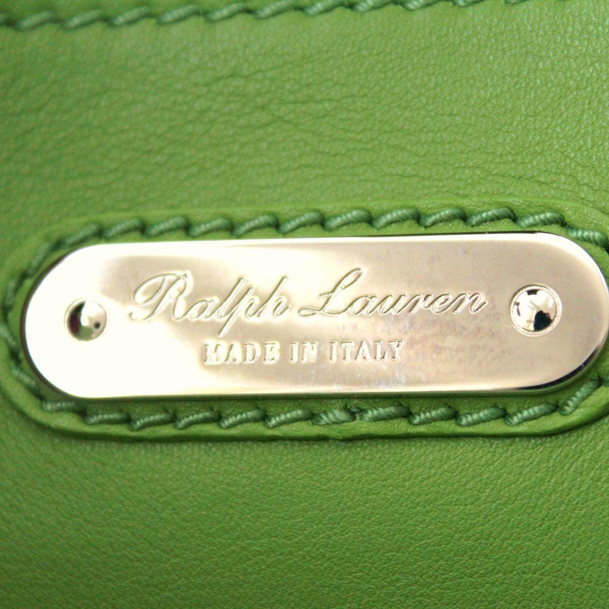 Ralph Lauren Green Soft Ricky 33 Tote Bag In Excellent Condition In Gazzaniga (BG), IT
