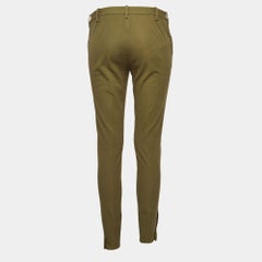 Ralph Lauren Green Suede Trim Cotton Twill Breeches Pants M