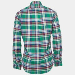Ralph Lauren Green Tartan Checked Cotton Slim Fit M