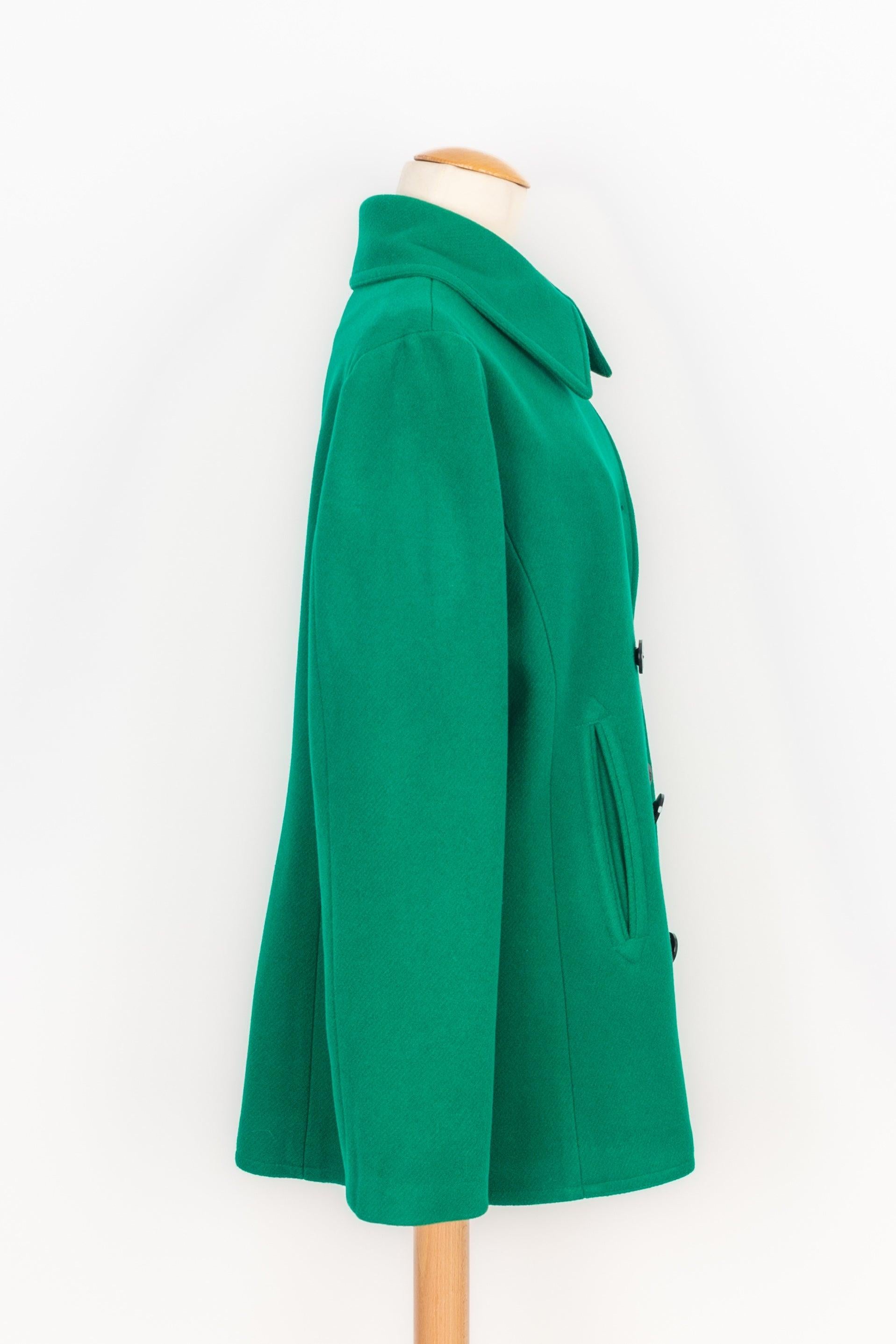 Women's Ralph Lauren Green Wool Coat For Sale