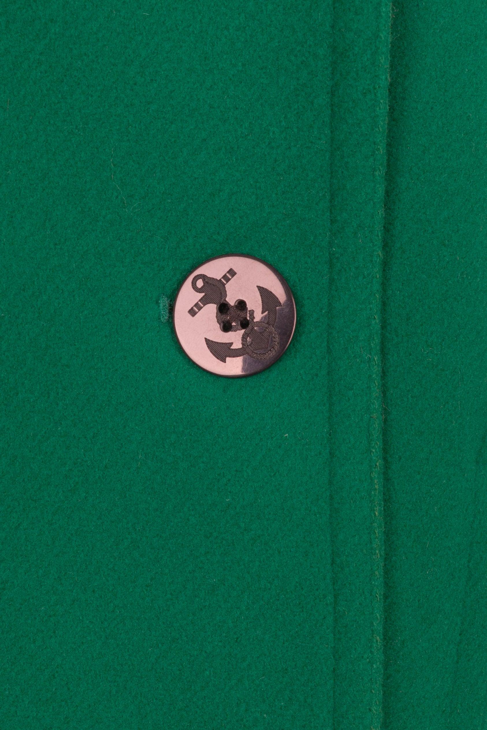 Ralph Lauren Green Wool Coat For Sale 2