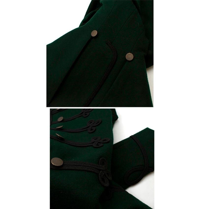 Ralph Lauren Green Wool Military Jacket US 6 3