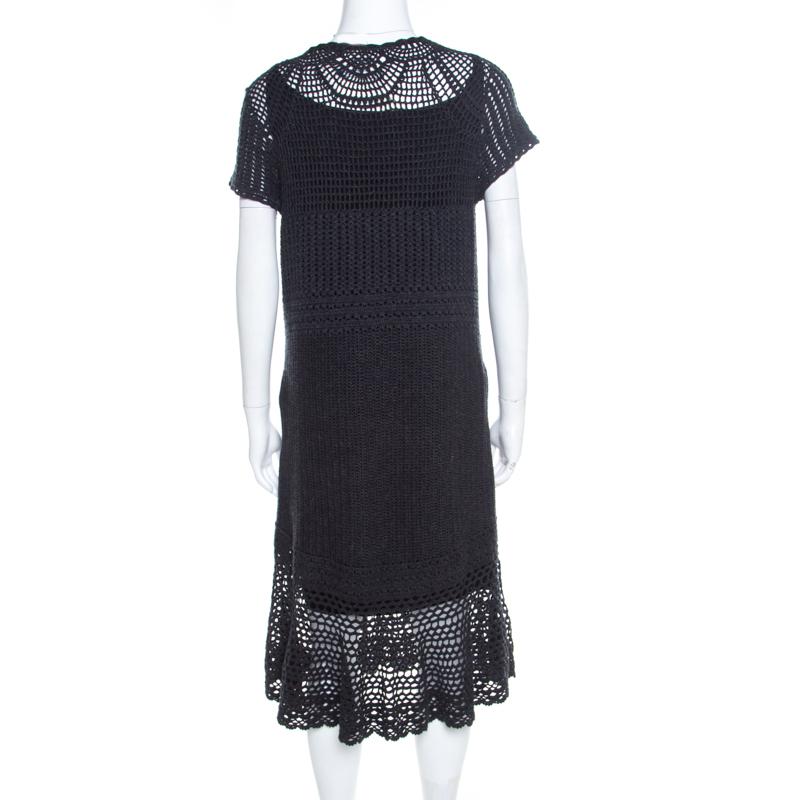 opruiming > ralph lauren black knit dress