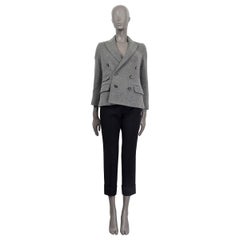 RALPH LAUREN heather grey cashmere DOUBLE BREASTED Blazer Jacket 2 XS