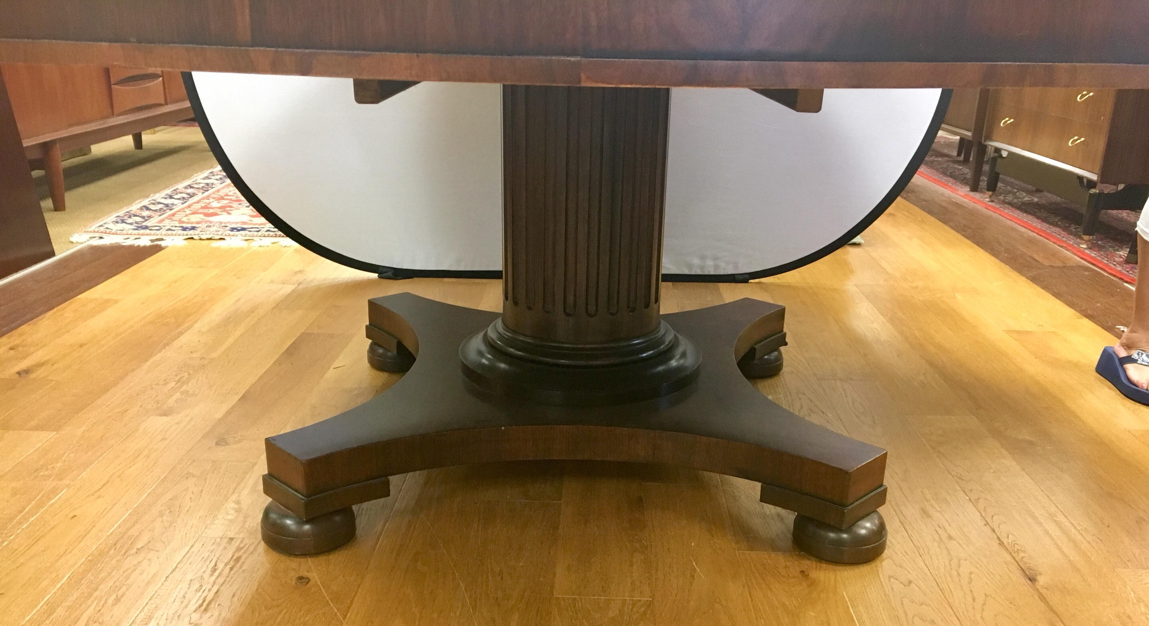 Contemporary Ralph Lauren Henredon Dining Room Set Table and Six Hitchcock Chairs