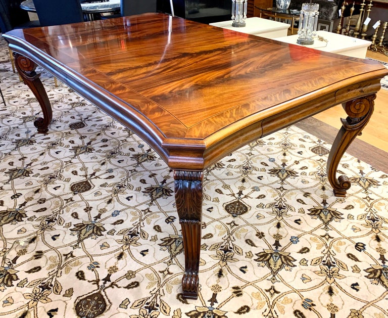 Ralph Lauren Henredon Large Flame Mahogany Dining Set Table and Eight