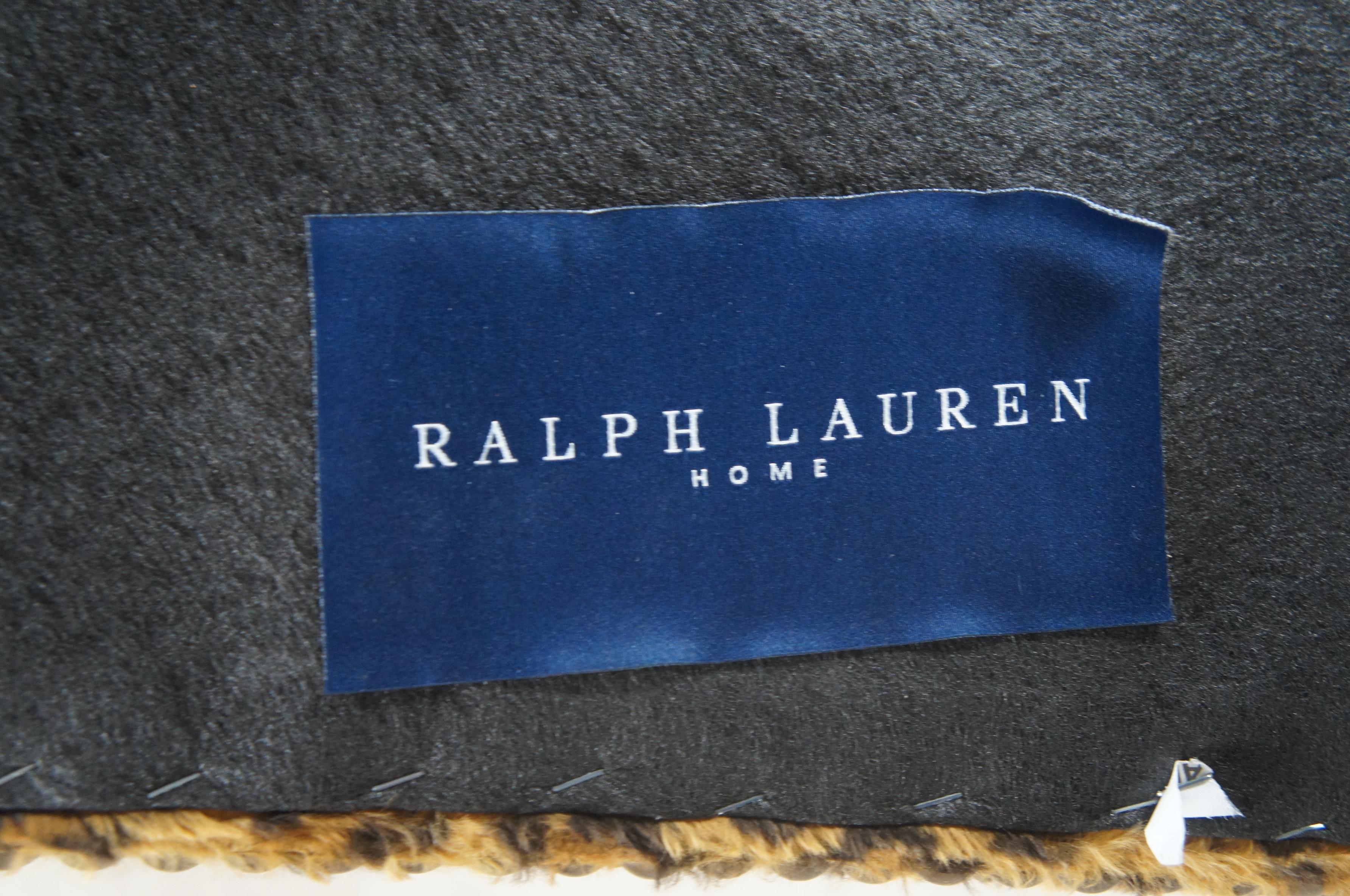 Ralph Lauren Henredon Mahogany Empire Style McDowell Stool Leopard Ottoman Bench 7